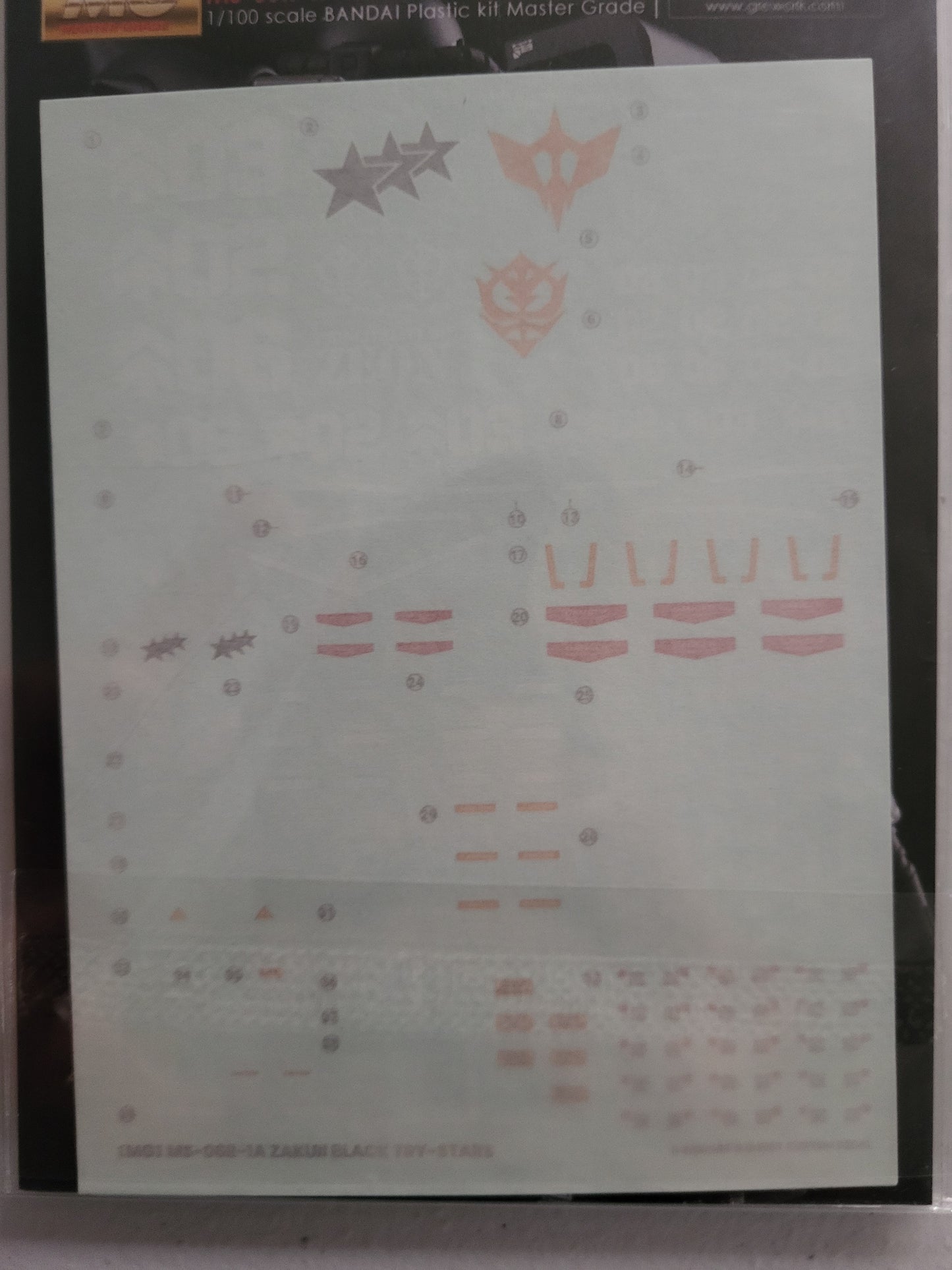 G-REWORK MG 1/100 ZAKU II TRI-STAR WATER DECALS